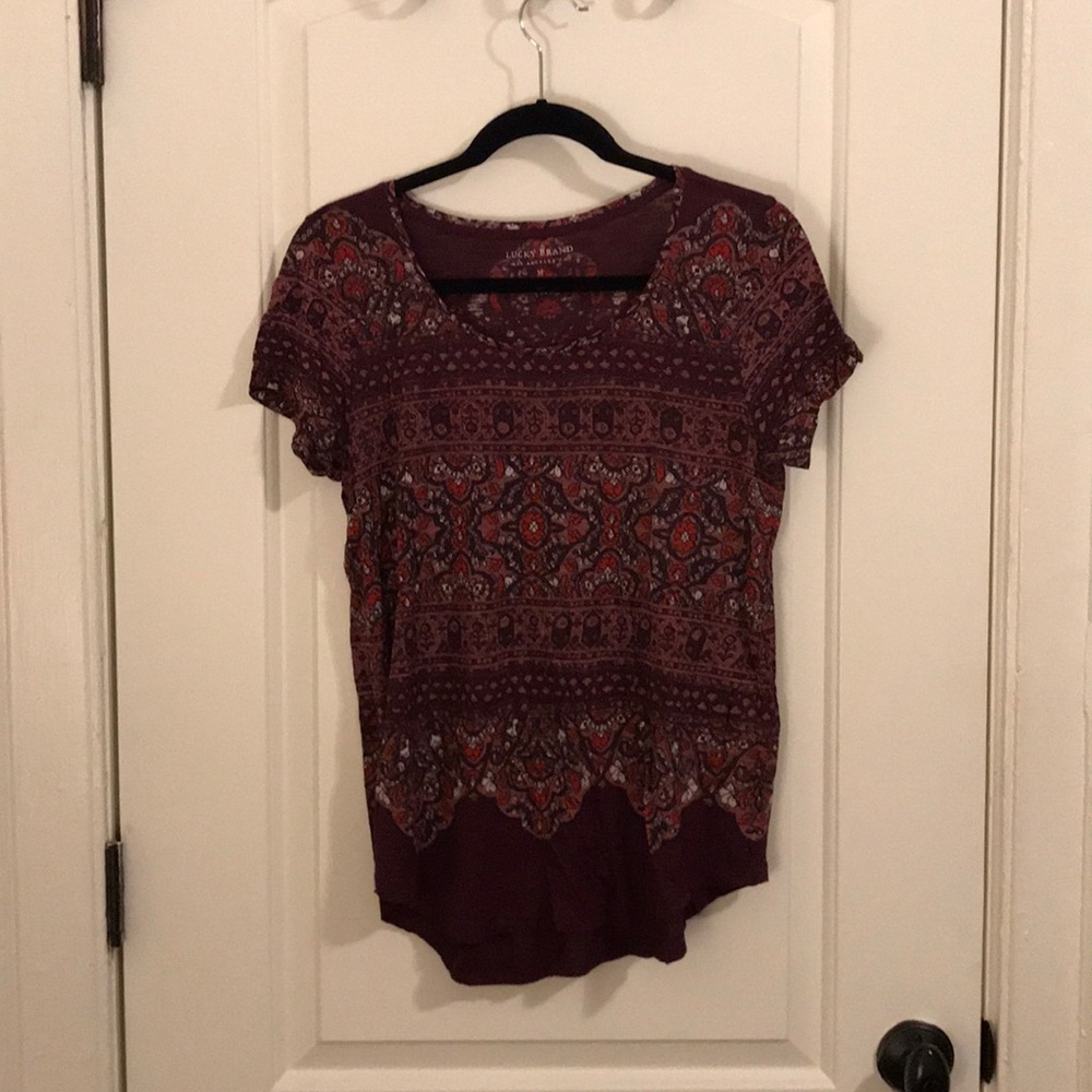 Lucky Brand Ornate Border Tee - Picture 2 of 4
